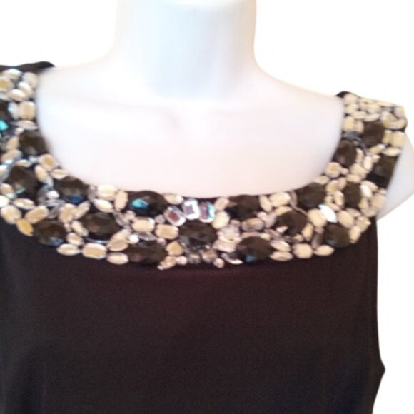 Bejeweled Little Black Dress Size 12 - Picture 2 of 6